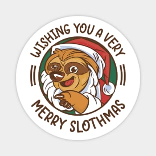 Wishing You a Very Merry Slothmas // Christmas Sloth Magnet